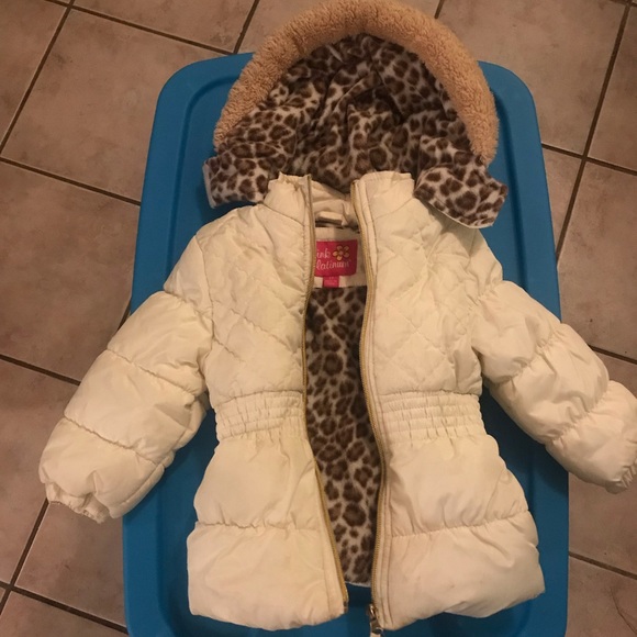 White jacket with leopard print inside - Picture 1 of 1